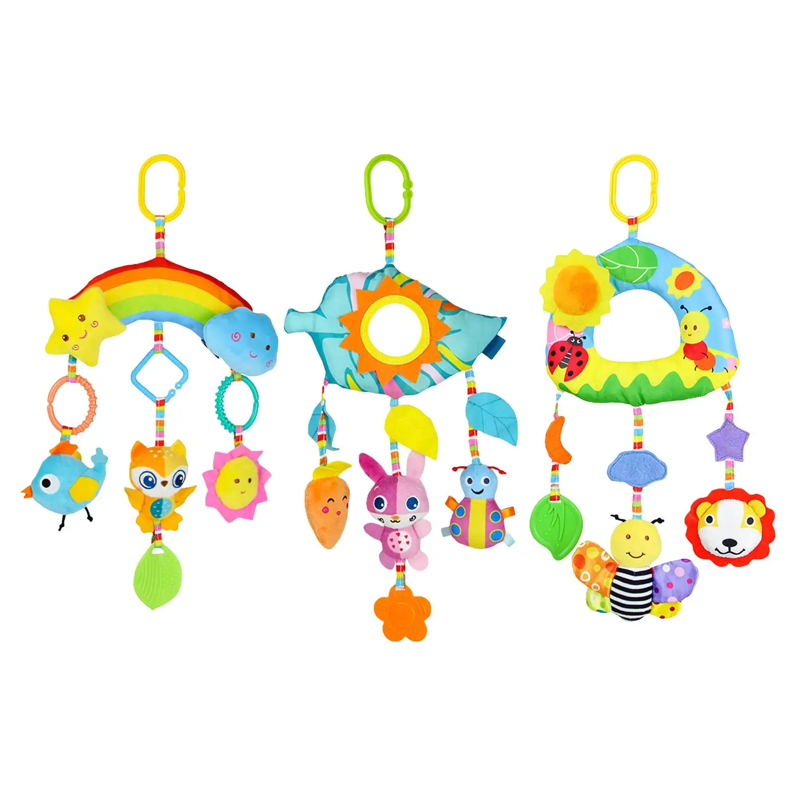 

Cartoon Baby Hanging Rattles Toy Bed Hanging Toy Interactive Toys Early
