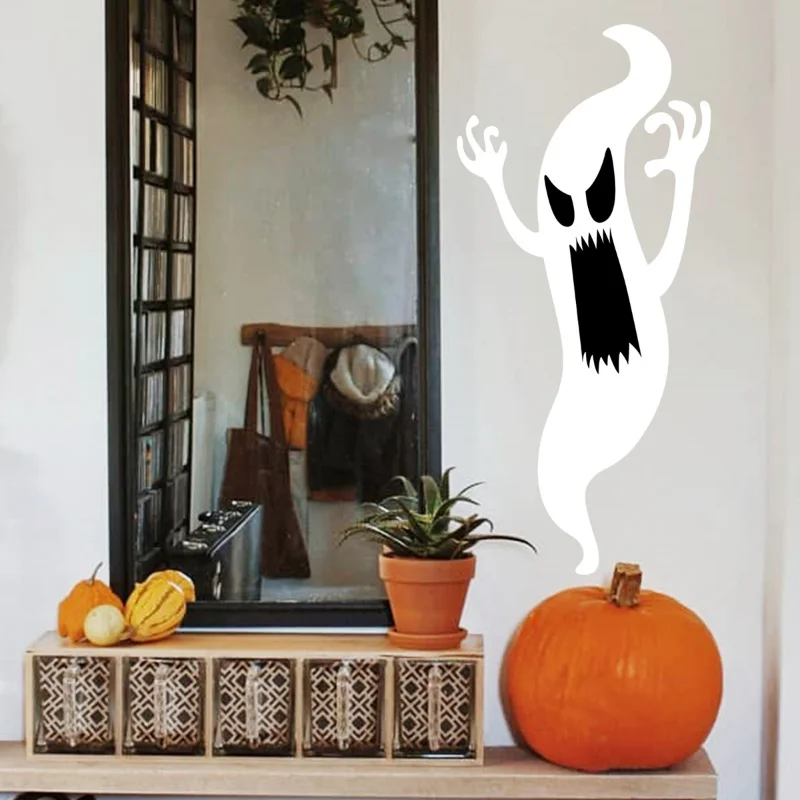 

Наклейка на стену в стиле Хэллоуин, привидение мертвого дерева, фон для гостиной, торгового центра, Декоративные самоклеящиеся обои, аксесс...