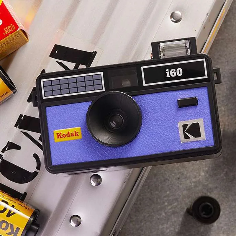

Brand New Kodak Two Tone Yellow/Blue 135 35mm Kodak I60 Point And Shoot Classic Retro Film Camera Reusable Camera With Flash hot