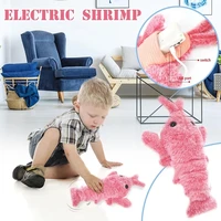 new electric jumping cat toy shrimp moving simulation lobster electronic plush toys for pet dog cat children stuffed animal toy
