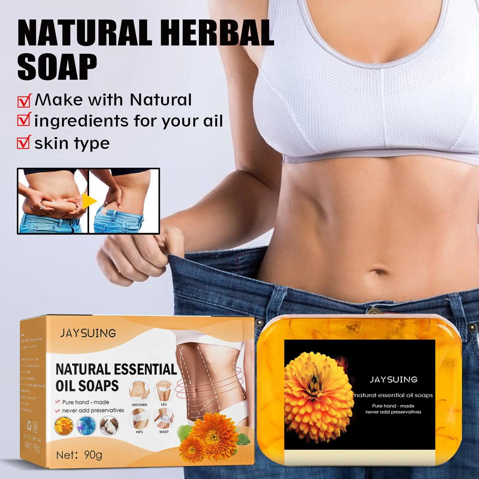 

Anti Cellulite Firming Soap Anti-Cellulite Full Body Slimming Natural Organic Ginger Soap for Neck Armpit Anti Swelling
