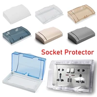 1pc 86 type double socket protector electric plug cover child safety box waterproof box bathroom supplies