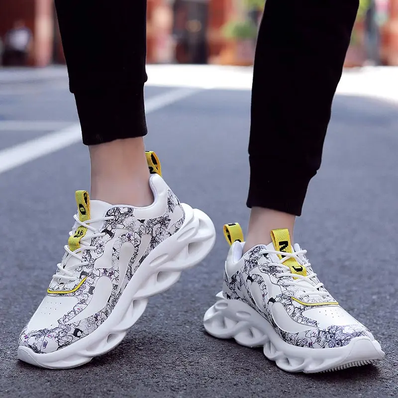 

branded basket sport hip hop Running man navy blue sports men's shoes Black male sneakers trainers