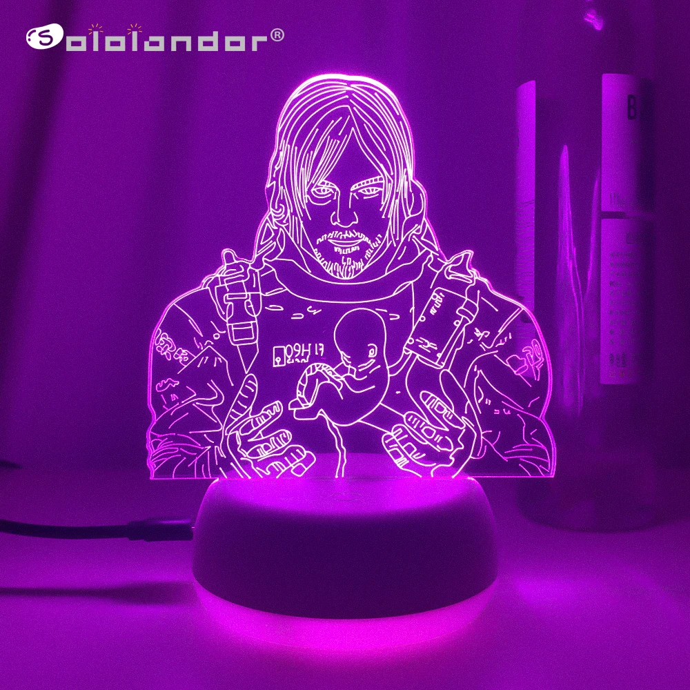 

Hot Game Death Stranding Sam Porter Bridges 3D Led Neon Nightlight Birthday Gift For Gamer Boyfriend Kid Bedroom Decor Lava Lamp
