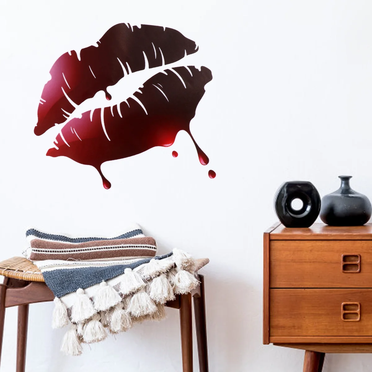 

2Pcs Lip Wall Sticker Toilet Sticker Scary Decal