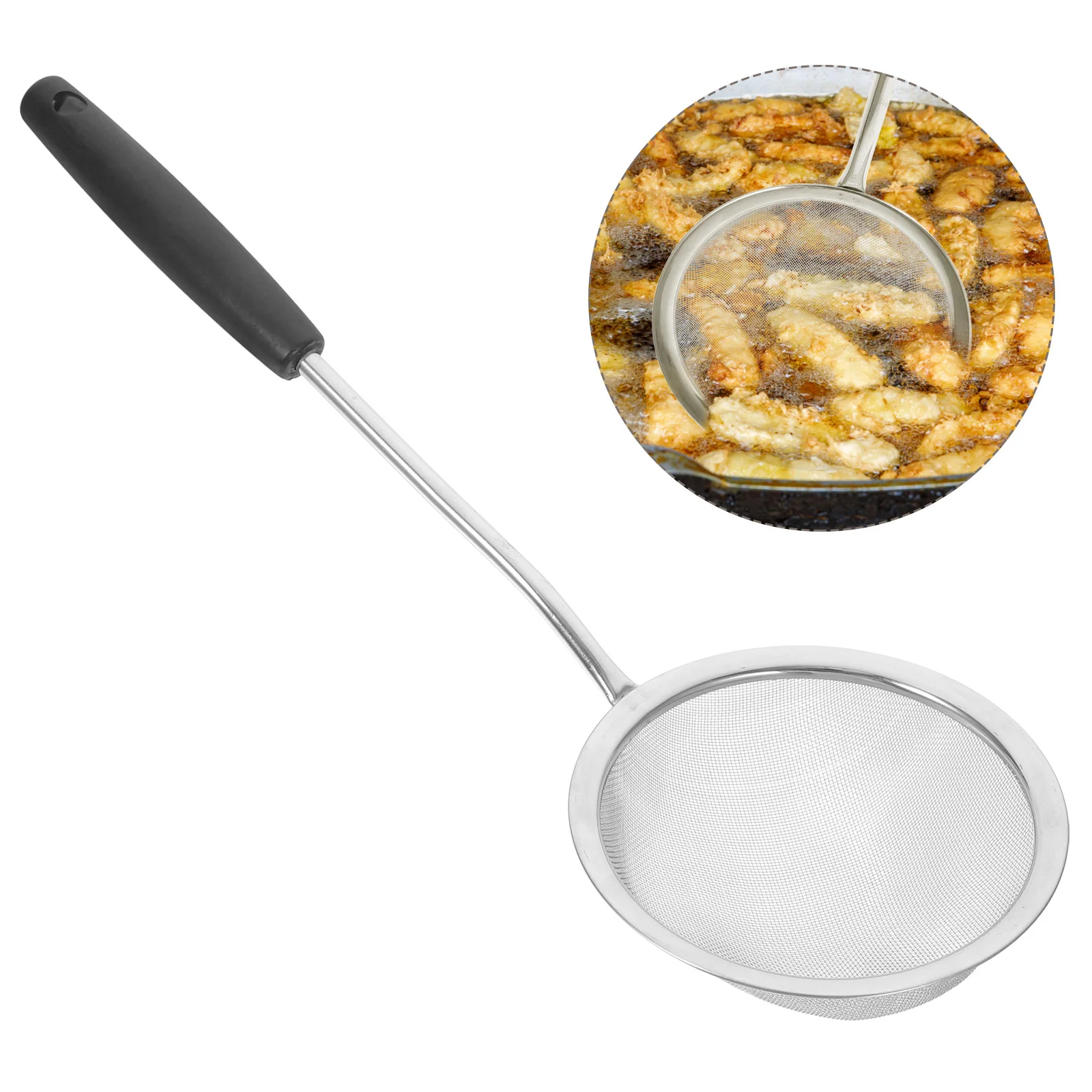 

Fine Mesh Skimmer Spoon Multi-Functional Colander Kitchen Cooking Food Strainer Ladle