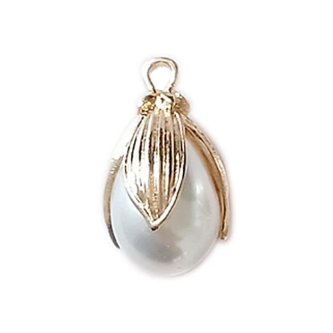 REGELIN Золотые пластиковые жемчужины для украшений 10 шт