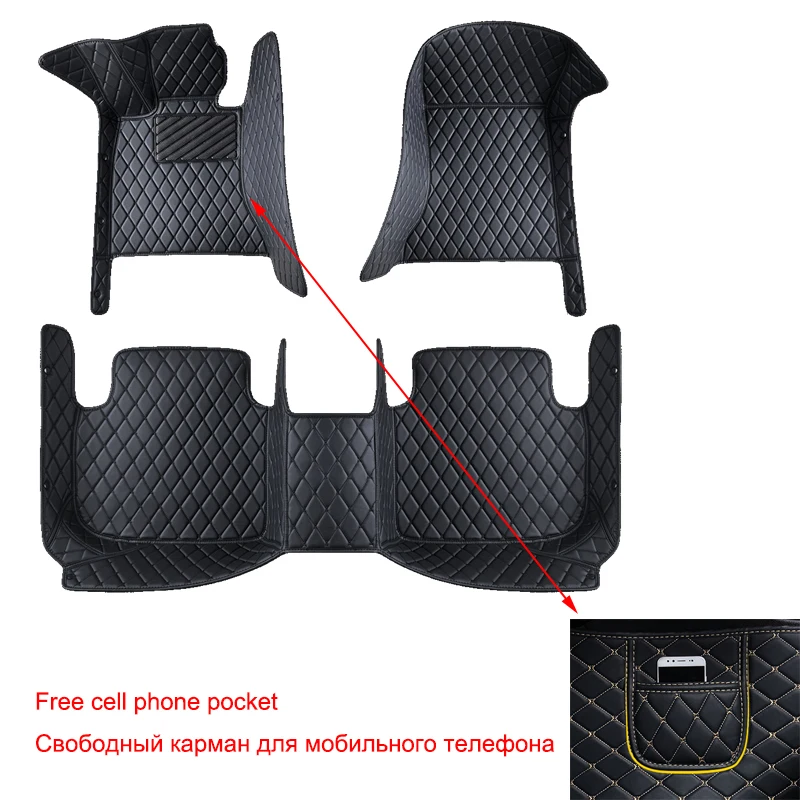 

Custom Style Car Floor Mats for Ford Focus 2019-2023 Year Car Accessories Interior Details Mobile Phone Pocket