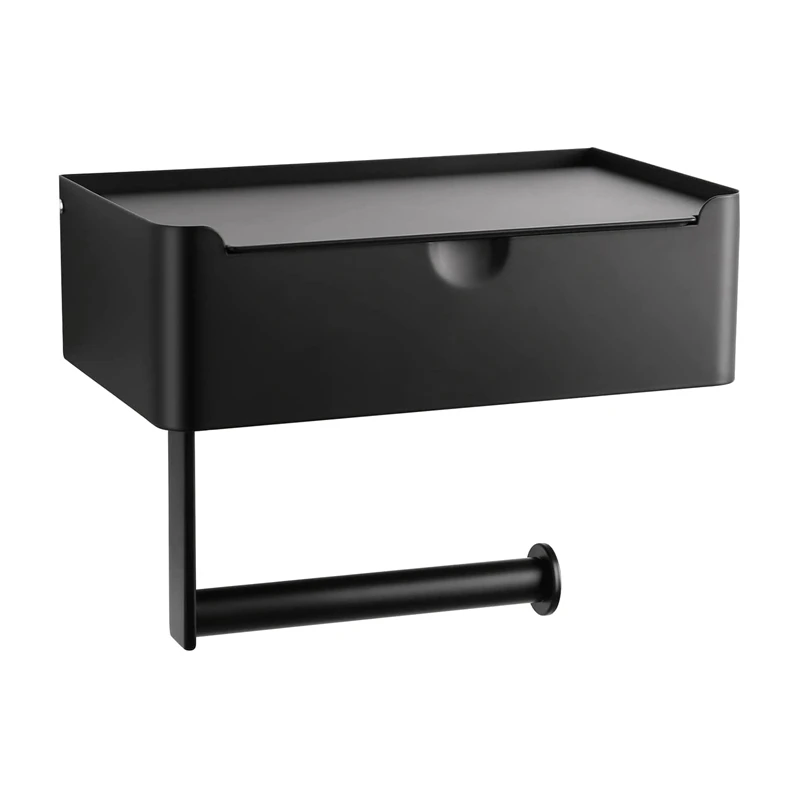 

Toilet Paper Holder With Flushable Wipes Dispenser Storage And Phone Shelf ,Wall Mounted Toilet Roll Wipes Holder