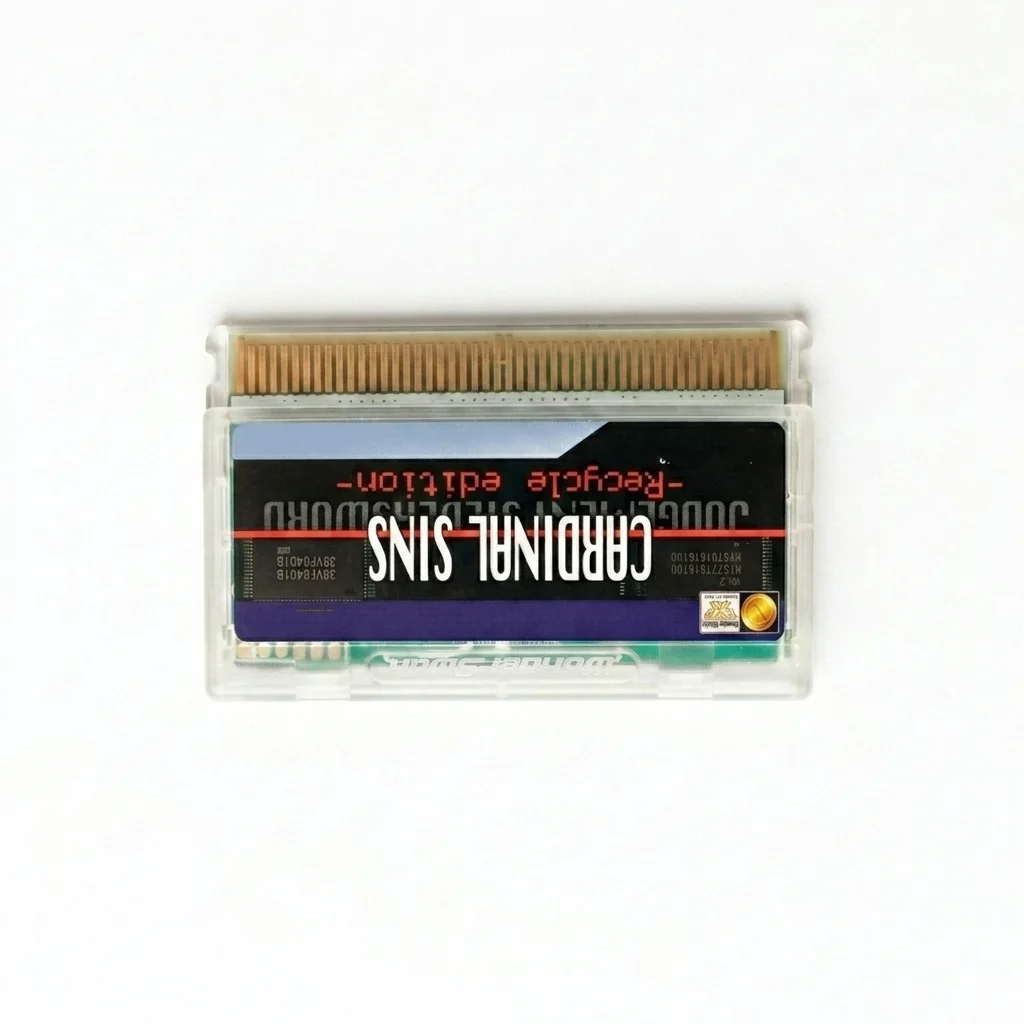 Фото Игровой картридж Cardinal Sins в стиле ретро для WonderSwan Color WSC SwanCrystal - Premium FRAM Edition №2