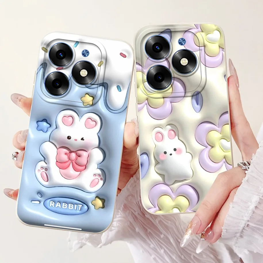 Shockproof Cover For Itel S23 Plus Case S681LN S23+ Funda Cute Rabbit Panda Protective Soft Bumper S 23 S665L Coque