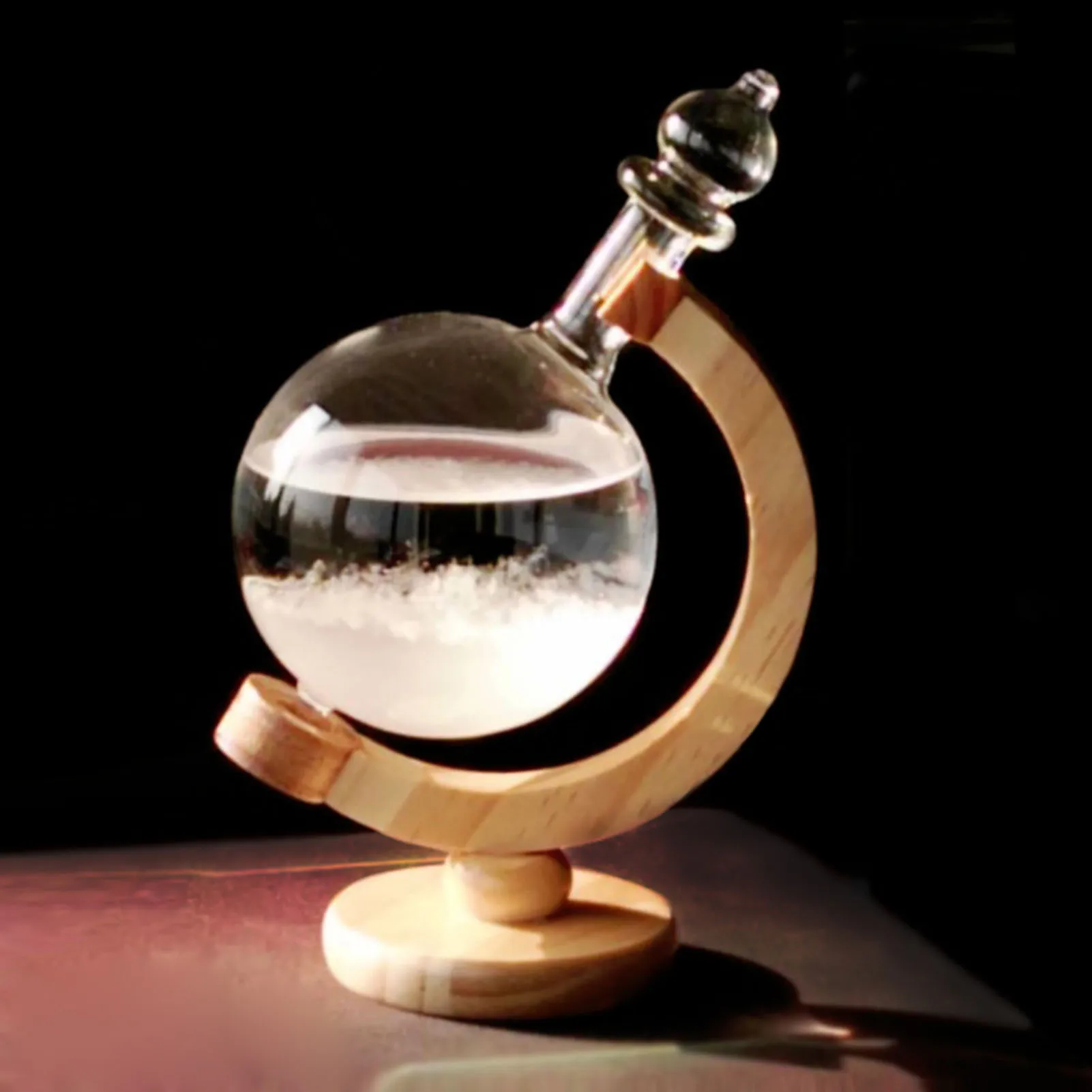 

Desktop Weather Station Weather Predictor Transparent Ball Storm Glass Creative Globe-Shaped Storm Glass Bottle Home Decor