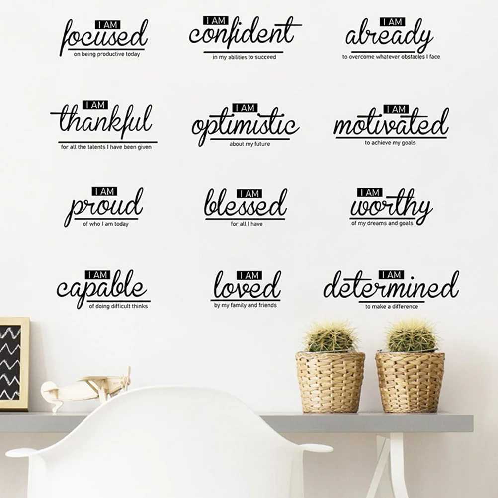 

1 Set Self-adhesive Proverb Wallpapers Removable Wall Decals Stickerative Decals