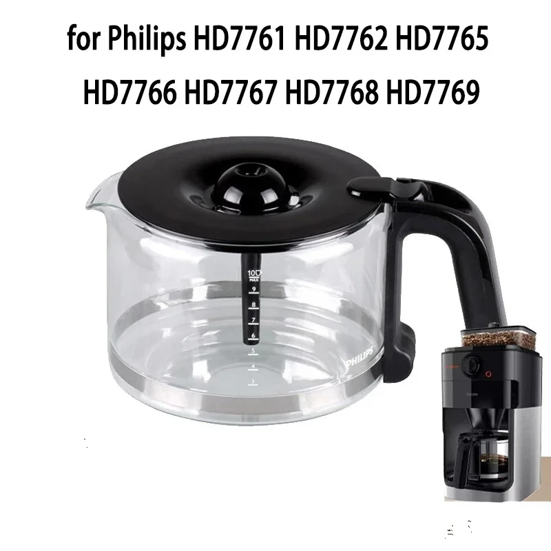 Стеклянный кувшин для кофеварки Philips HD7761 HD7762 HD7765 HD7766 HD7767 HD7768 HD7769 запасная часть