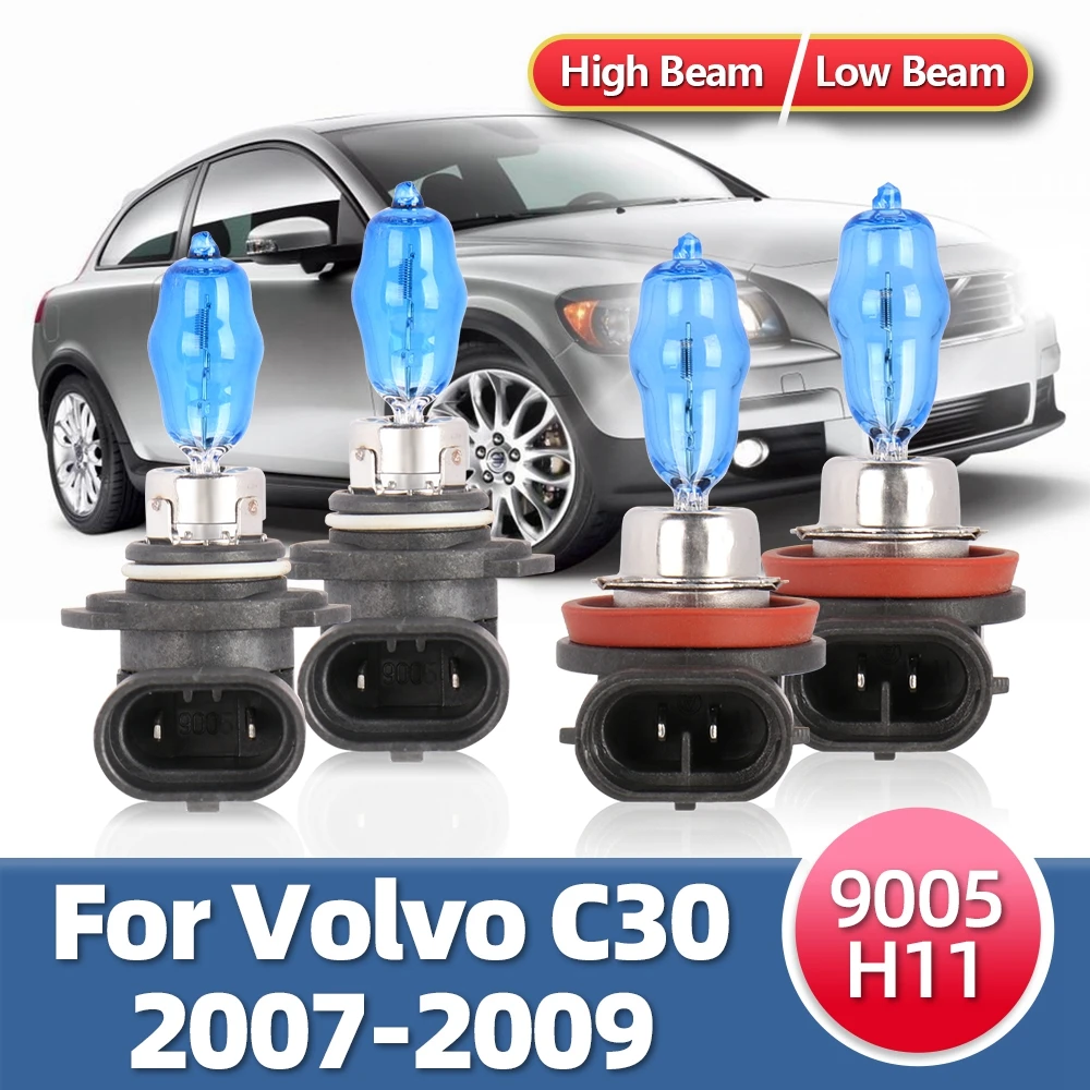 

Ксеноновые галогенные лампы для фар 4x HOD 9005 H11, фары дальнего и ближнего света, комплект передних автомобильных ламп для Volvo C30 2007 2008 2009