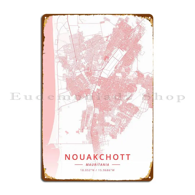 

Нуакчот Мавритания металлический знак Ретро гаражная стена табличка персонаж кинотеатр жестяной знак плакат