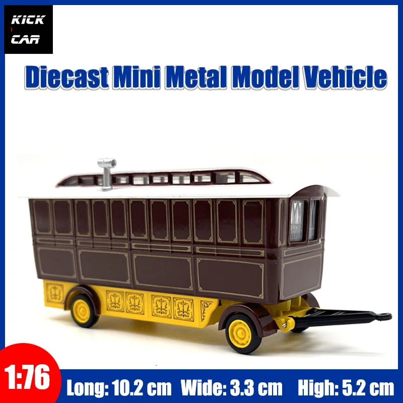 

OXFORD 1/76 Diecast Model Car Caravan Vehicle Rubber Tires Holiday Toy Gifts for Boys Girls Collection Hobby