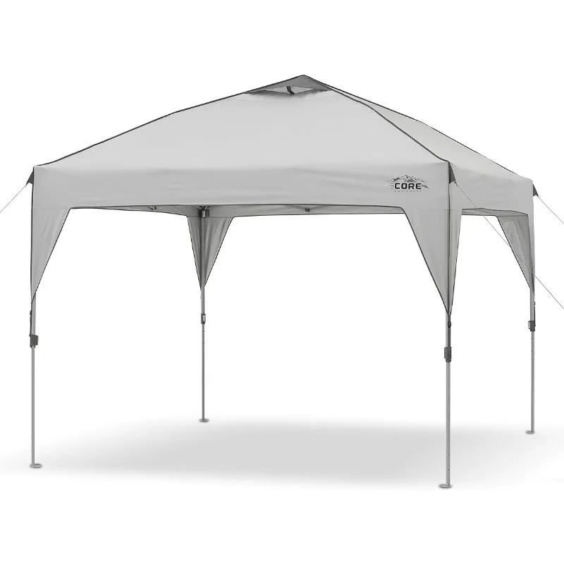 

Core 10' x 10' Instant Shelter Pop-Up Canopy Tent with Wheeled Carry Bag, Grey canopy tent