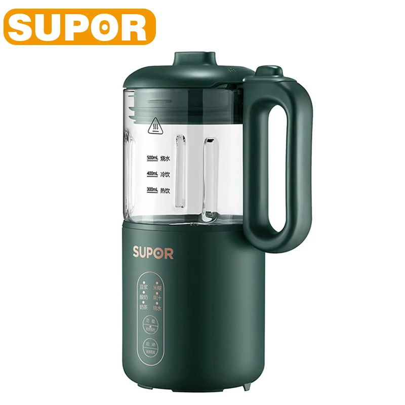 

SUPOR Food Blender 500ML Multi-Function Bass Food Mixer Electric Filter-Free Soymilk Machine High Borosilicate Glass Appliance