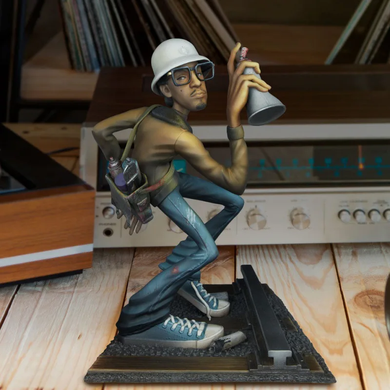 

Hiphop Zanger Hars Home Decor Decoratie Beeldjes Rapper Ster Sculptuur Moderne Kunst Hars Ambachten Voor Desktop Decoratie Gifts