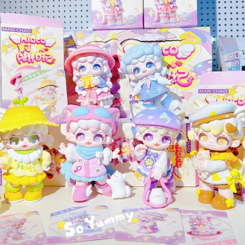 Фото Подлинная Mioco Mi Can Accompany Diary Tide Play Blind Box Cat Cat Cute Doll Girlfriend Birthday Gift Cute Fun Настольные украшения №1