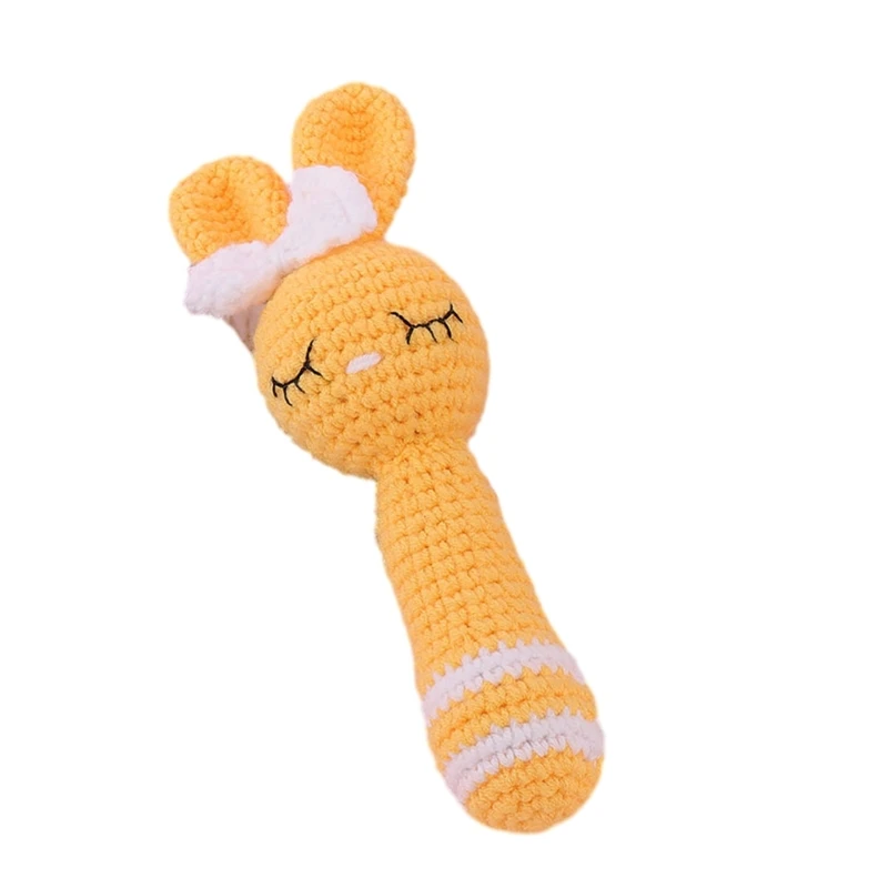 

Animal Rattle Handmade Toy for Children Appease Sleeping Crochet Teether