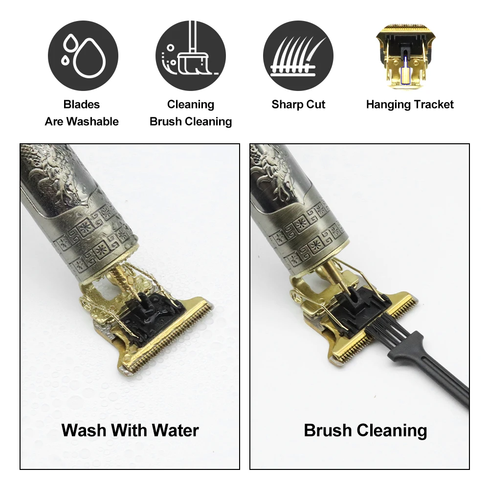 Electric Hair Cutting Machine Vintage T9 Clipper Hair Rechargeable Man Shaver Trimmer For Men's Barber Professional New Hot Sale