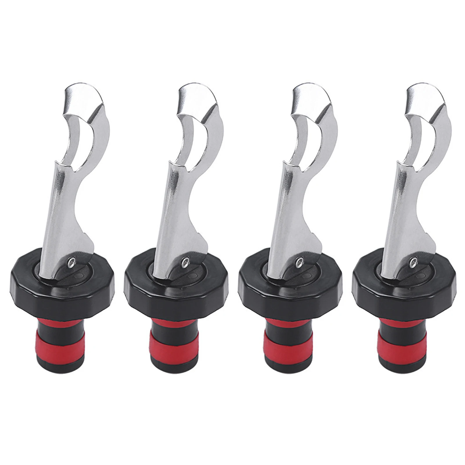 

4pcs Barware Reusable With Lever Birthday Party Bar Accessories Bottle Stopper Home Restaurant Easy Use Soft Silicone Champagne