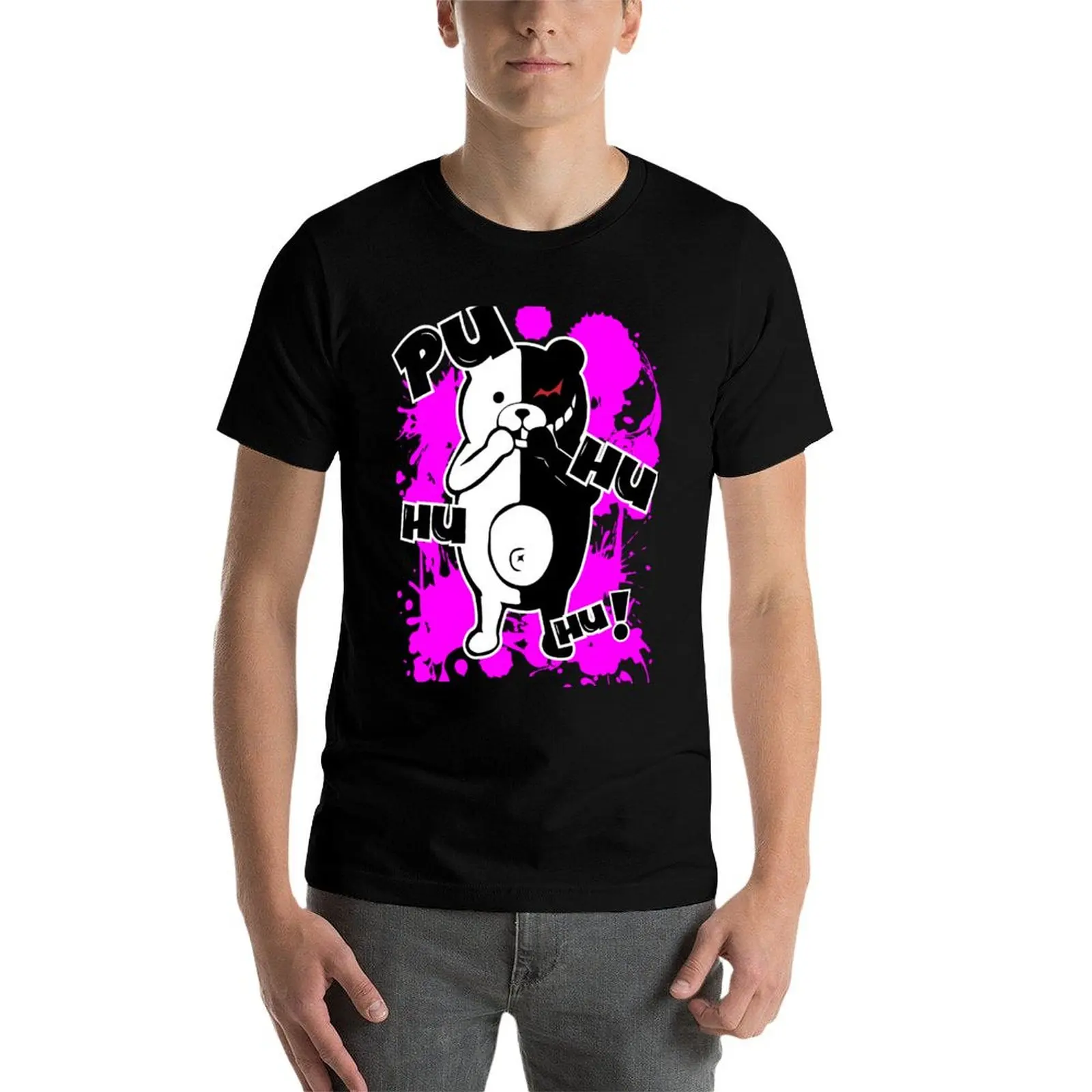 Фото Футболка Monokuma Danganronpa - Puhuhuhu с графическим принтом и короткими рукавами №3