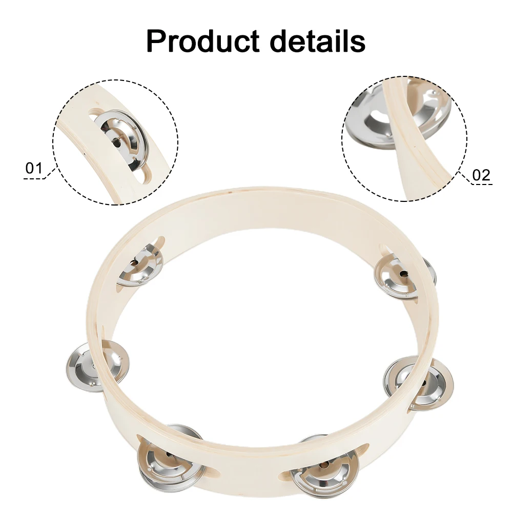 Бубен деревянный бубен 4/6/8/10 дюймов Мелодия Плинг Вечеринка Танцы Концерт