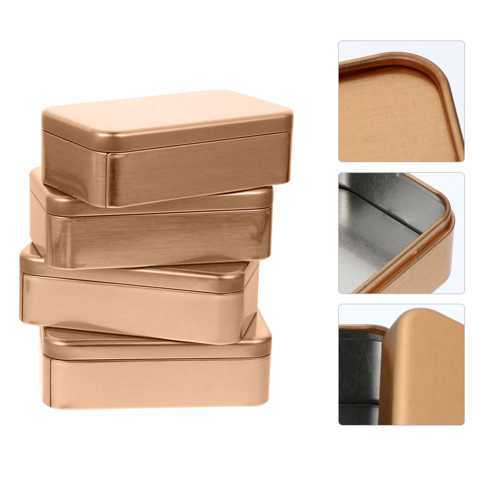 

Tin Box Metal Storage Tinstinplate Empty Containers Rectangular Container Tea Lidslid Gift Candy Boxes Cans Mini Organizer