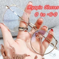 womens fashion 2022 reading glasses classic anti blue light eyewear cat ear retro round near sight glasses myopia diopter