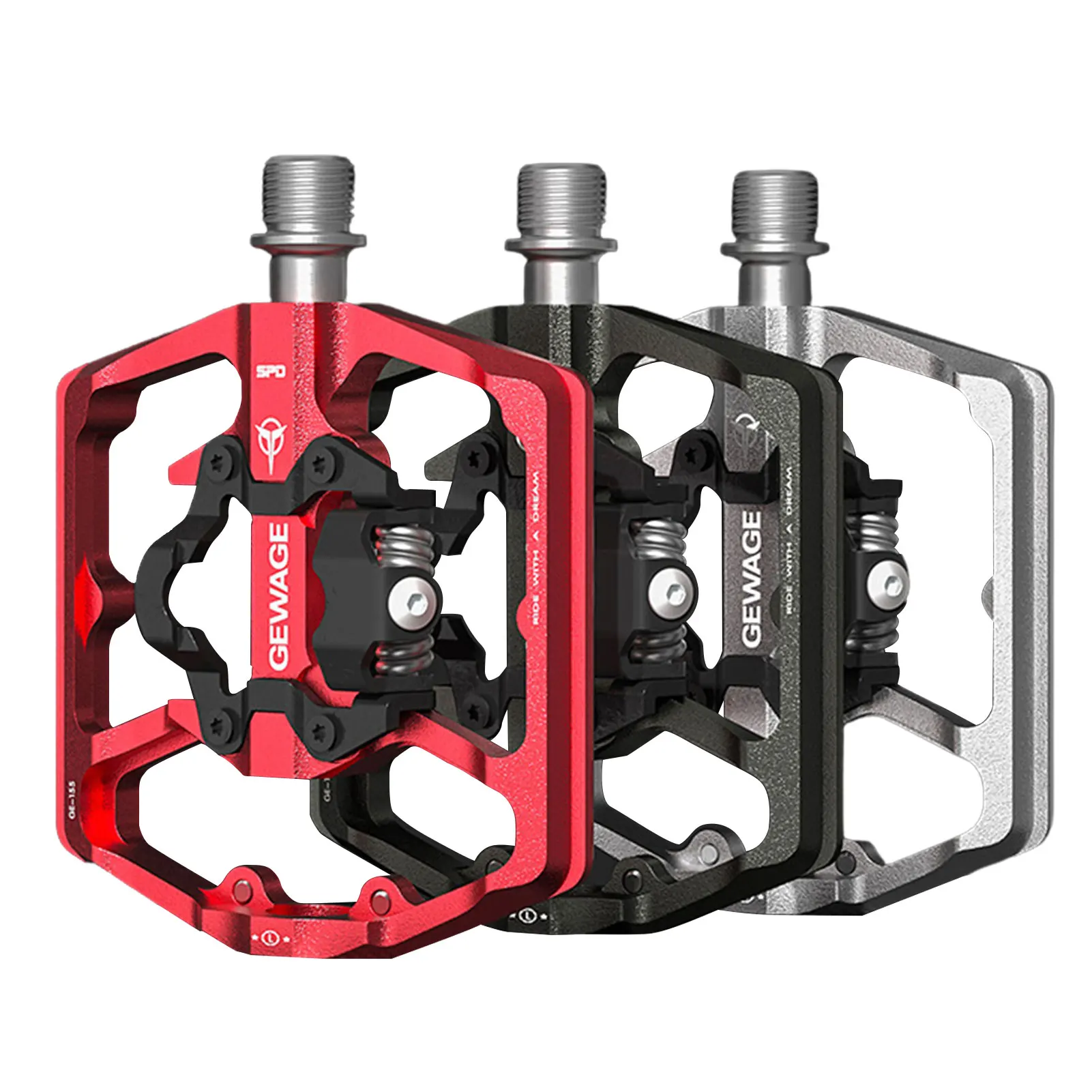 

SPD Pedals Bicycle Pedal Non-Slip MTBs Pedals Aluminum Alloy Flat Platform Applicable Waterproof Cycling Accessories