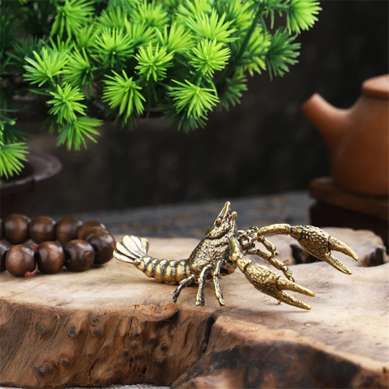 Фигурки животных из твердой латуни миниатюры для раков настольное украшение