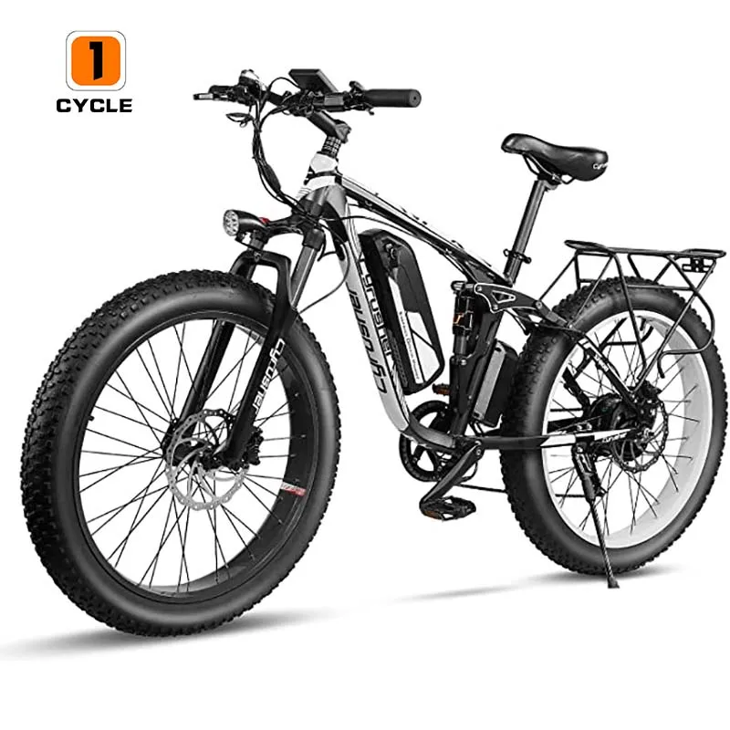 

Electric Bike 750W 48V Removable Battery Ebike with 26x4.0 Fat Tire Dual Shock Absorber Moto Electric Bicycle for Adults