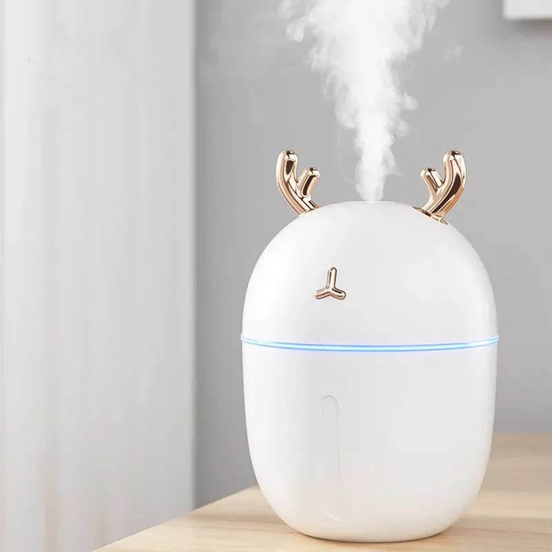 

300ML Ultrasonic USB Humidifier Cute Pet Deer Cool Mist Aroma Air Oil Diffuser with LED Lamp for Home Car Fogger humidificador