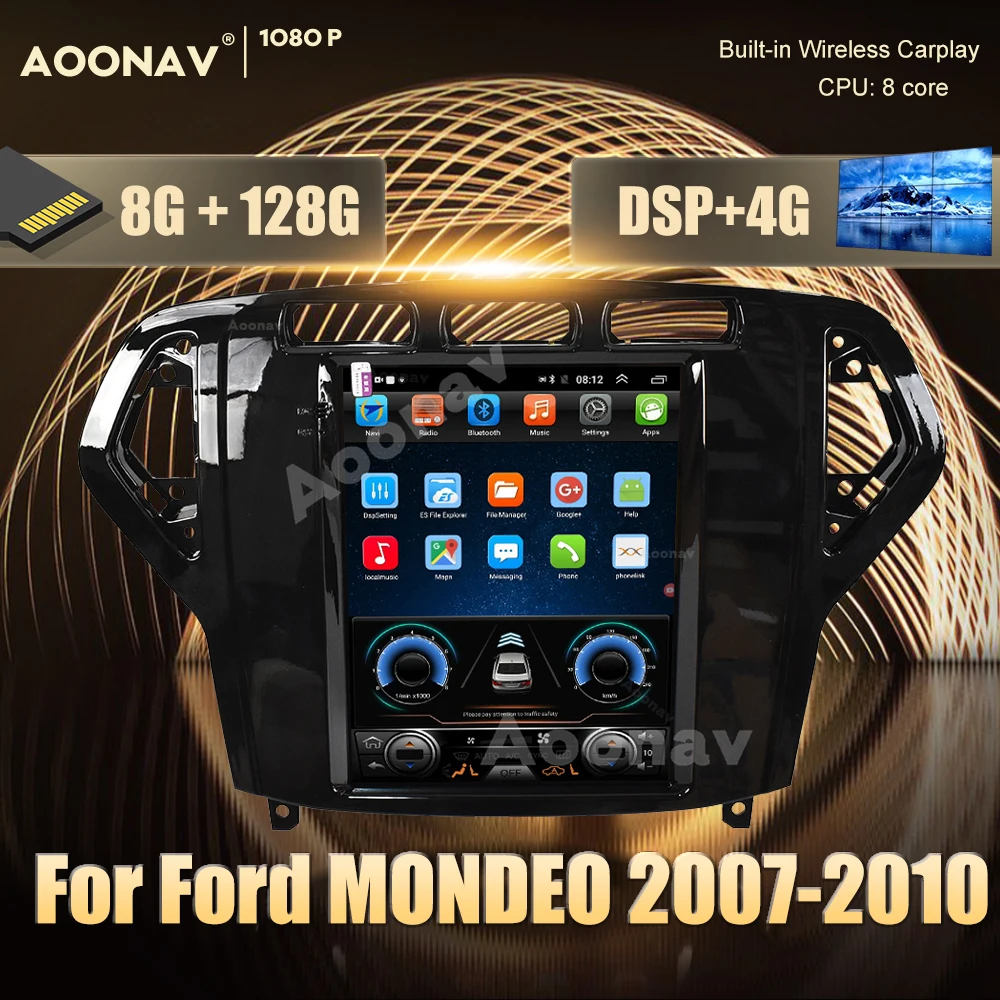 

Автомагнитола 2DIN, 128 ГБ, Android, для Ford MONDEO 2007-2010, стерео, мультимедийный плеер, головное устройство android, автомобильный Google carplay