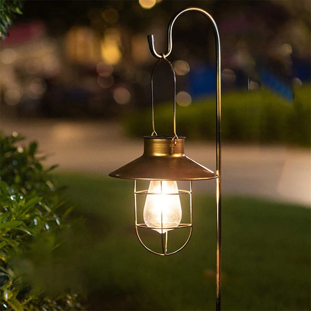 Ретро-фонарь на солнечной батарее для украшения сада уличный водонепроницаемый