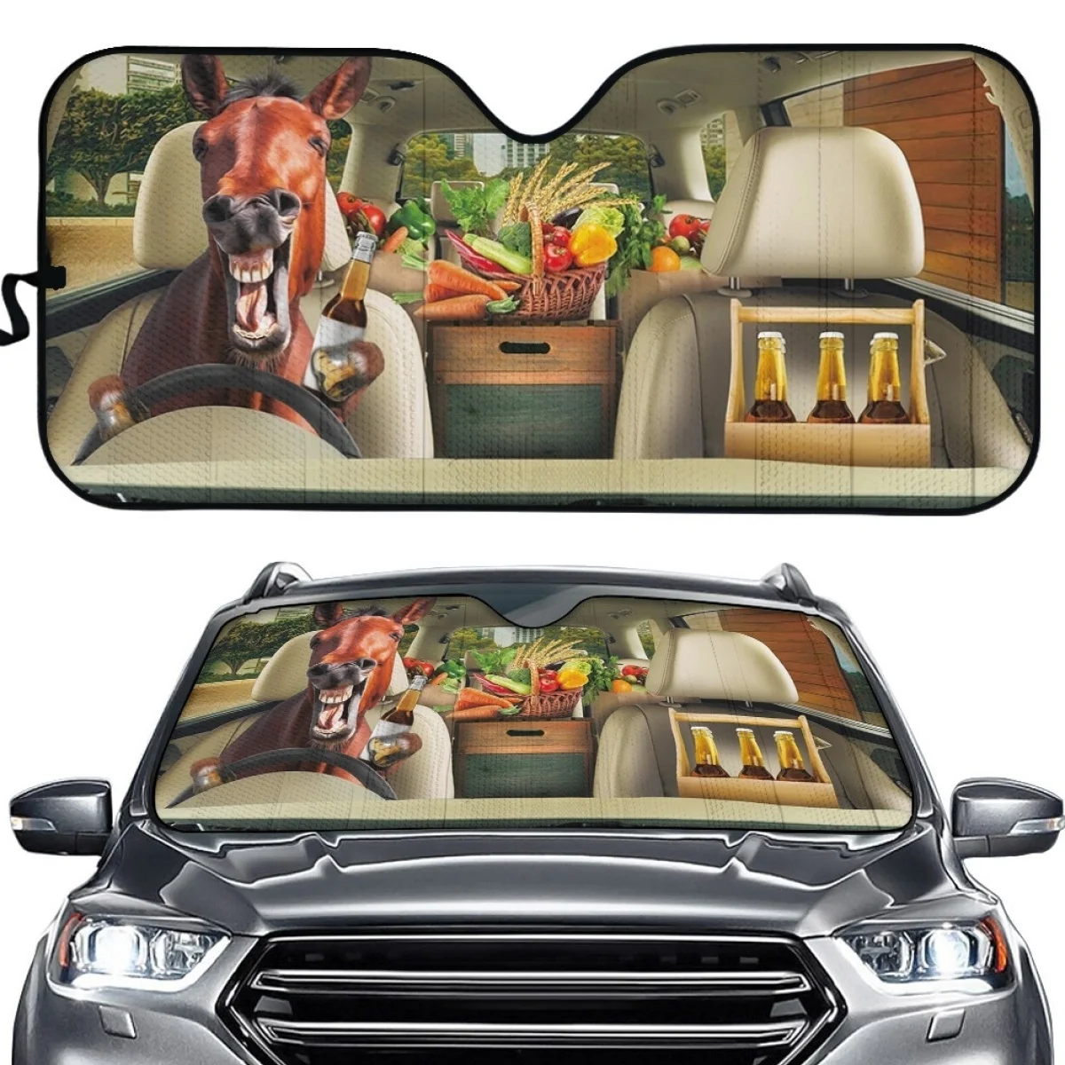 

Солнцезащитный козырек для лобового стекла автомобиля, с 3D-принтом