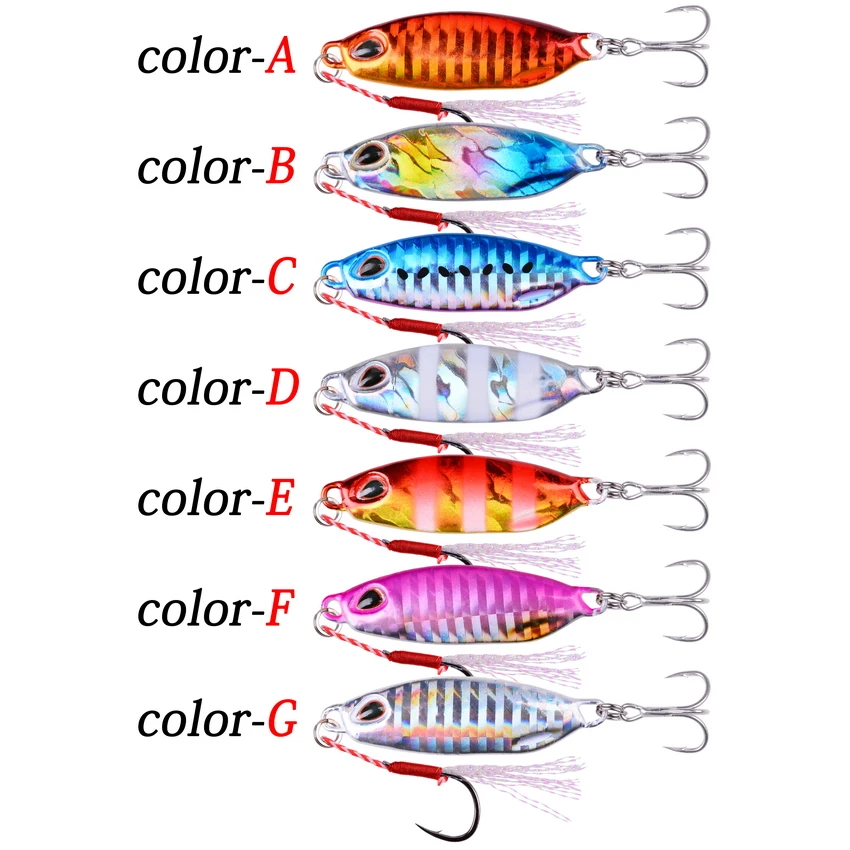 Aorace 1PC 10g-40g Metal Jig Lure Slow Jig Shore Casting Jigging Lure Trout Tuna Fish Spoon Sea Bass Hard Bait Fishing Lure
