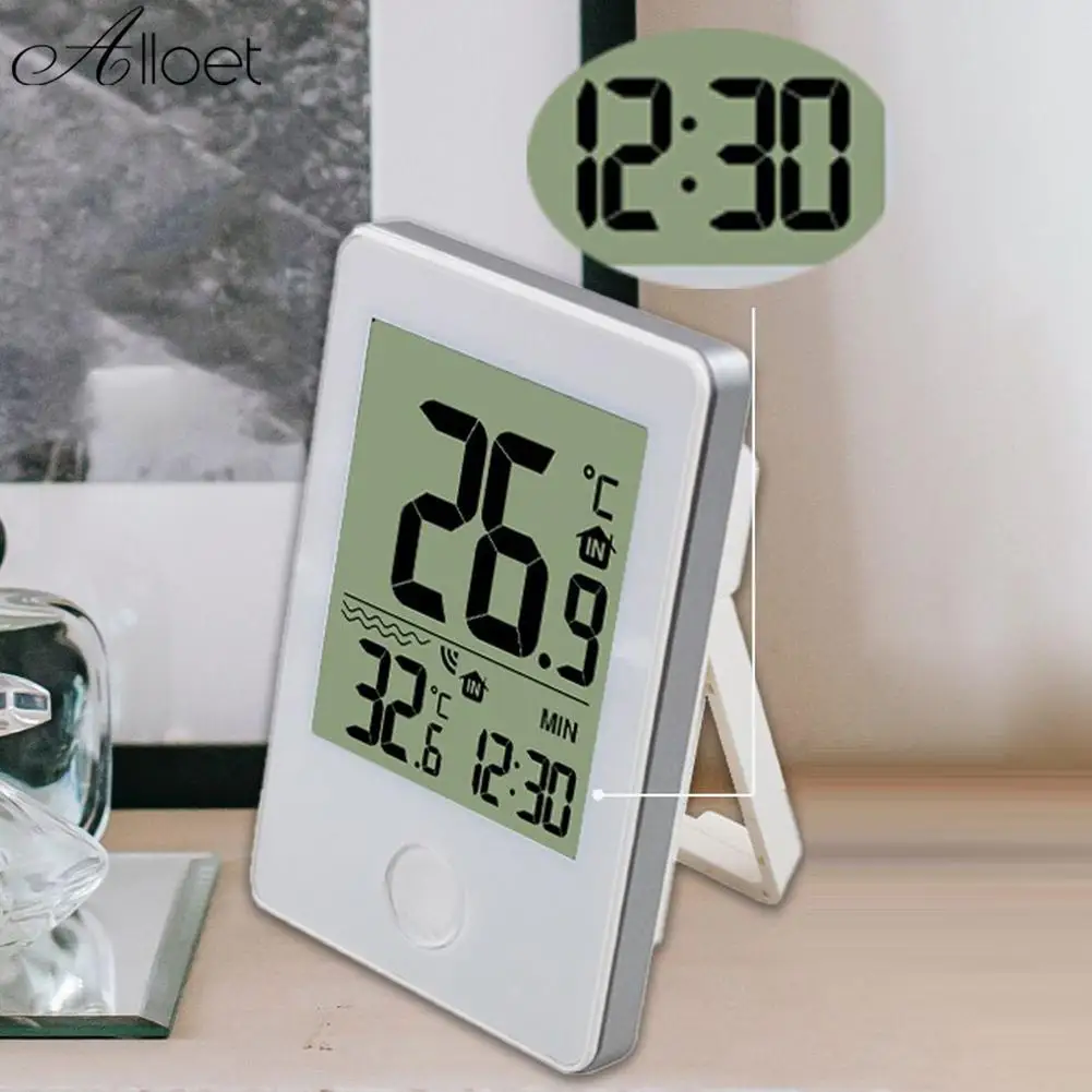 

Точный Цифровой беспроводной термометр с часами для ванной, воды, спа, аквариумов, дисплей светодиодный