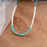 bohemian green gravel natural semi precious stone necklace womens fashion necklace jewelry collares para mujer colgante