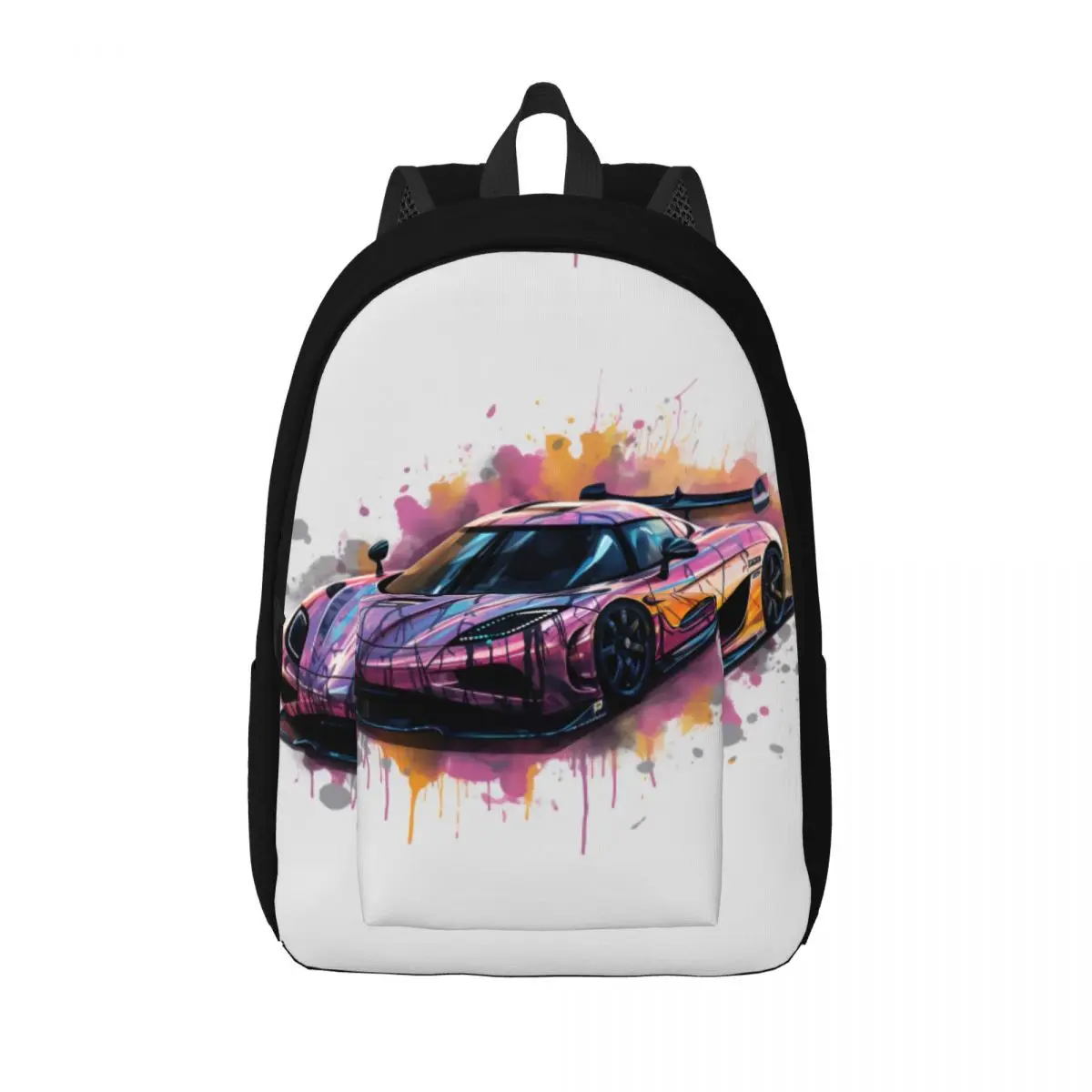 

Ultimate Sports Car Canvas Backpacks Grafitti Psychadelic Aesthetic Bag Trekking Backpack Unisex Bags