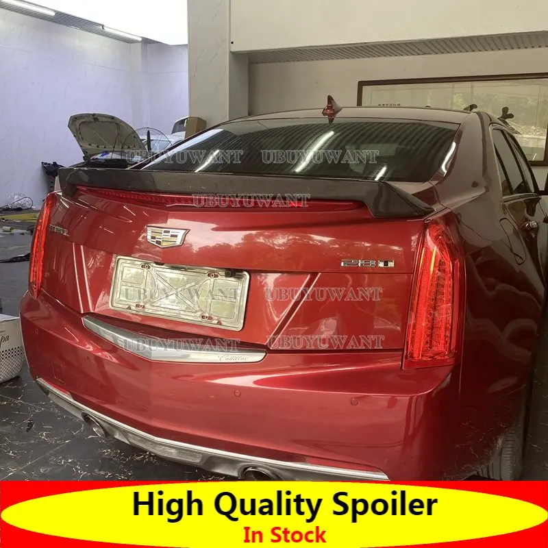 

Carbon Fiber Plastic Rear Boot Spoiler For Cadillac ATS Sedan 4 Door 2015 -2019 Rear Trunk Lid Trim Wings Spoiler