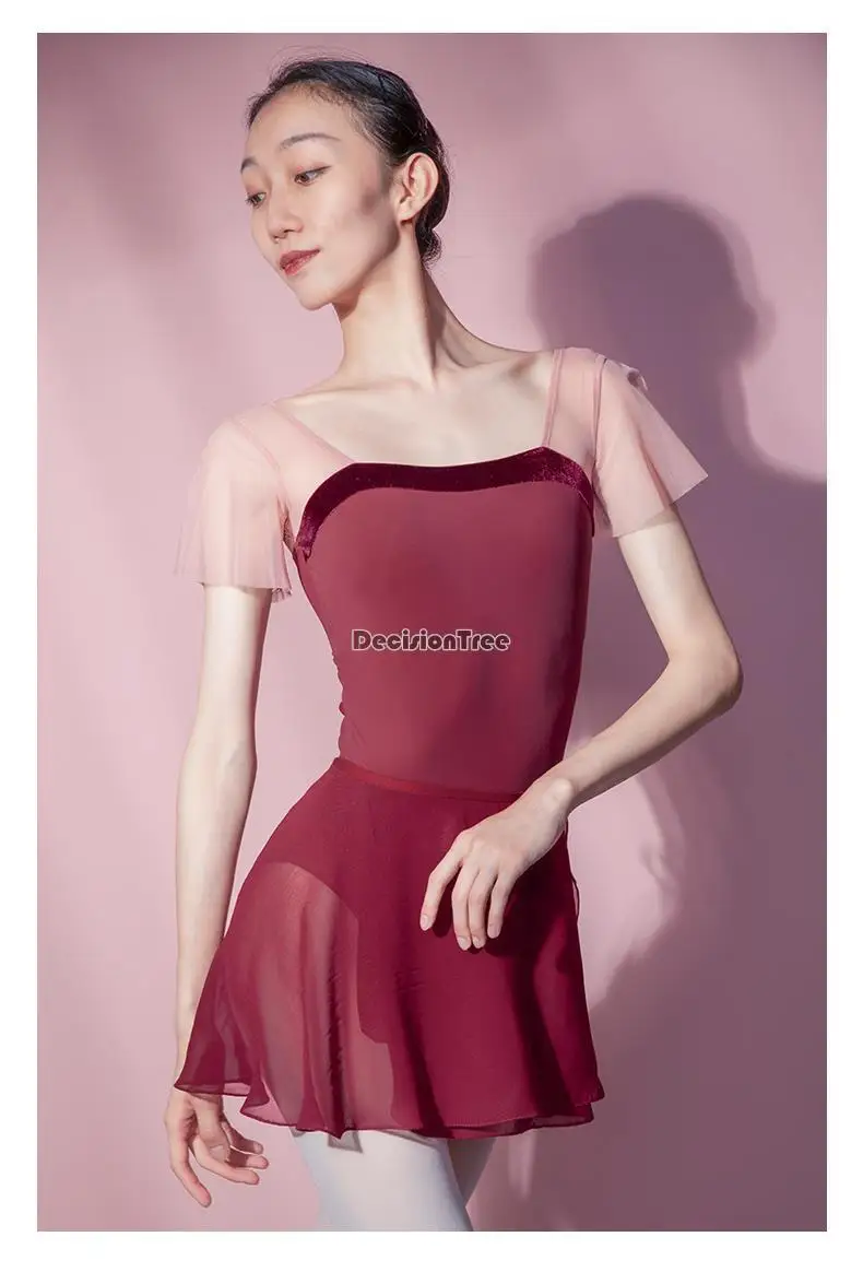 

Цельный костюм для тренировок балерины 2022, гимнастический костюм с рукавами-трубами, Женский костюм для художественного обследования, трен...