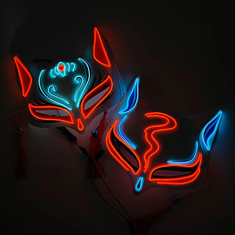 Хэллоуин ужасная маска клоуна смешанных цветов Светодиодная маскарадные маски