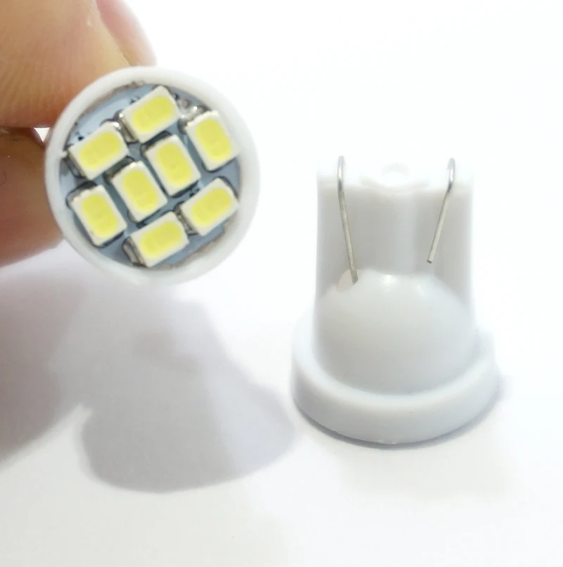 KTSCAR 50 шт в наборе продвижение белых Led T10 8 лампочек smd автомобильный светильник 194