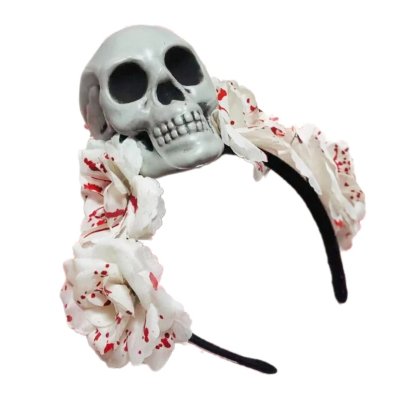 Повязка на голову с черепом ведьмы готический головной убор для невесты Хэллоуин