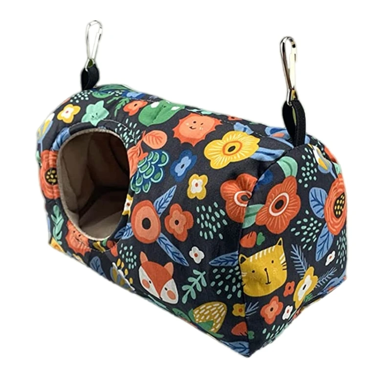 Bird Warm Nest Hanging Hammock House Winter Plush Tent Hideaway Sleeping Bed for Finches Canaries Easy Hangs for Cage