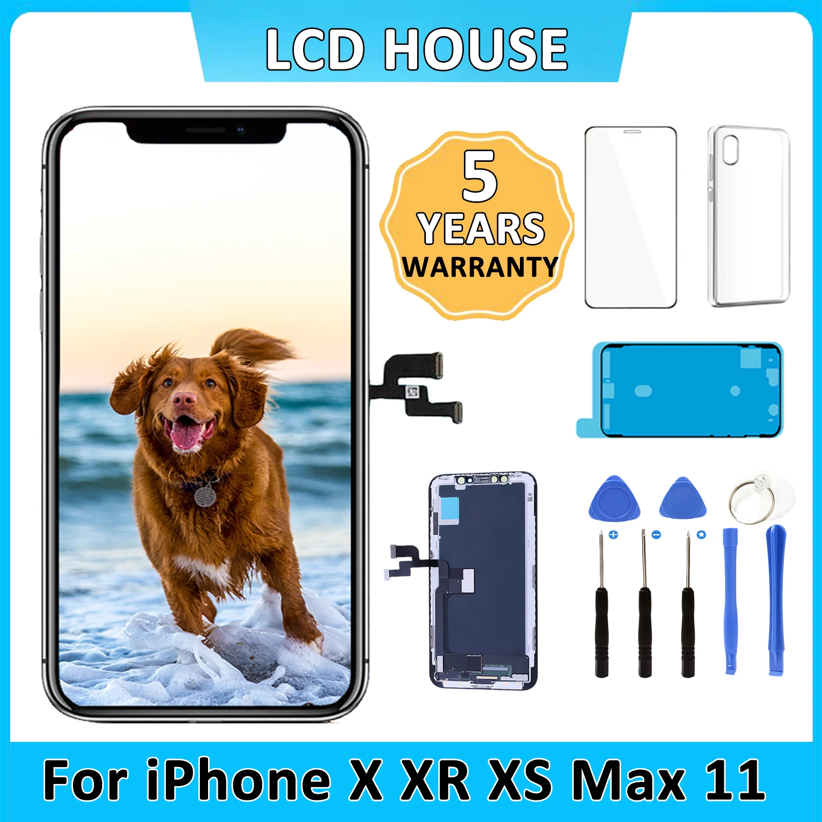 Дисплей для iPhone X XR XS Max 11 Pro Max, ЖК-экран в сборе с сенсорным дигитайзером, замена INCELL OLED, качество AAA, без битых пикселей